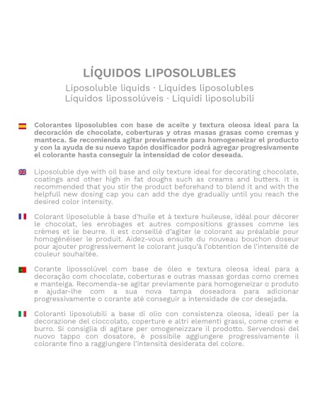 Colorante Líquido Blanco Liposoluble 100gr Dekora