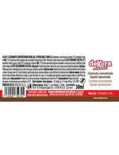 Colorante Líquido Rojo Liposoluble 30ml Dekora 2