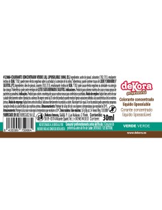 Colorante Líquido Verde Liposoluble 30ml Dekora 2