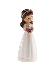 Figura para Tarta Comunión Niña con Diadema Dekora 2