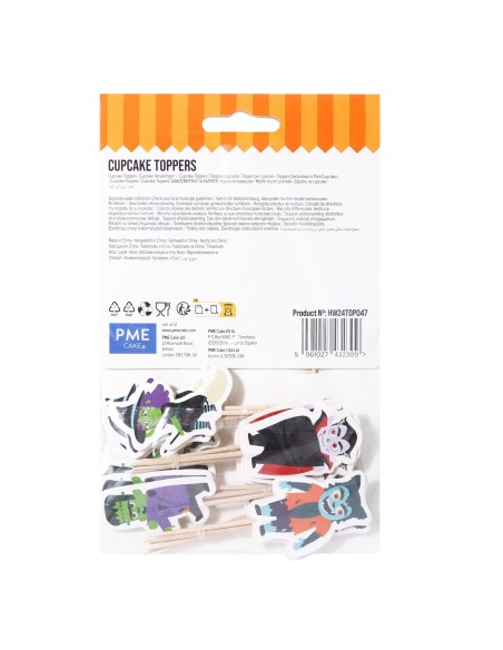 Toppers De Halloween Para Cupcakes 24uds PME