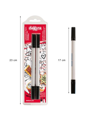 Rotulador Comestible Doble Punta Negro 2Ud Dekora