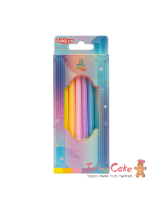 Velas para Tartas Con Forma De Columna 6ud Dekora