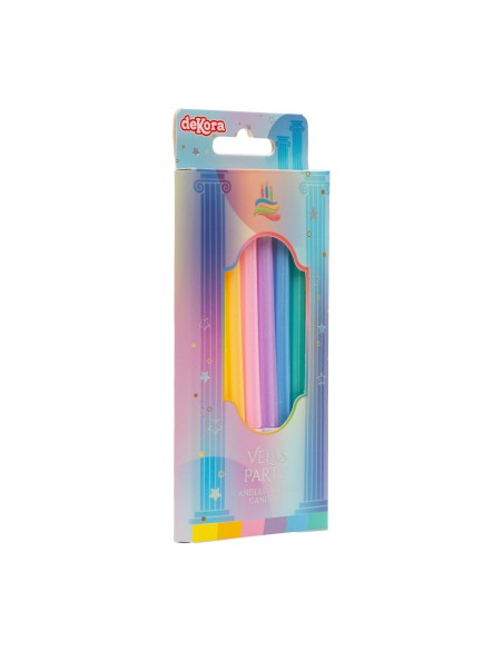 Velas para Tartas Con Forma De Columna 6ud Dekora