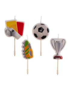 Velas para Tartas De Futbol 4ud Dekora 2