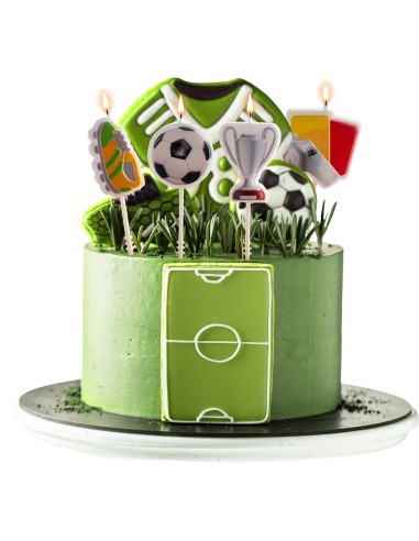 Velas para Tartas De Futbol 4ud Dekora