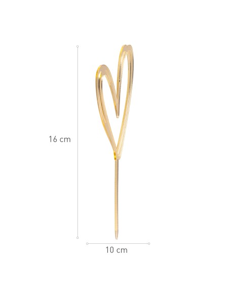 Topper Corazón Dorado Dekora