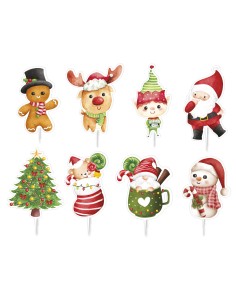 Toppers Motivos Navideños 16ud Dekora 2