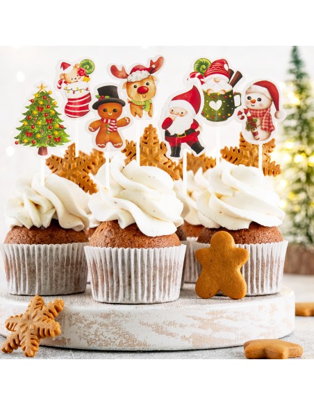 Toppers Motivos Navideños 16ud Dekora