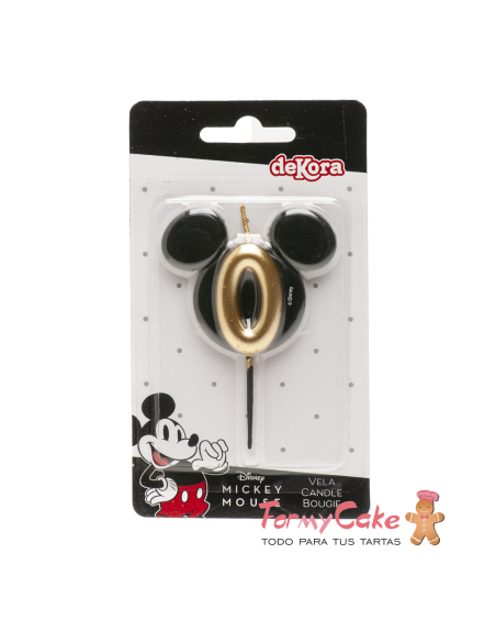 Vela Silueta Mickey Número 0 Dekora