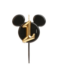 Vela Silueta Mickey Número 1 Dekora 2