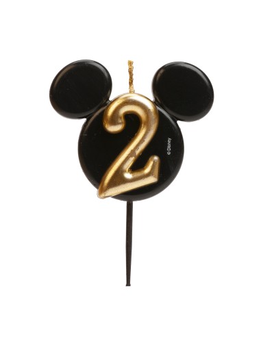 Vela Silueta Mickey Número 2 Dekora