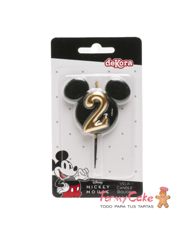 Vela Silueta Mickey Número 2 Dekora