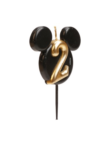 Vela Silueta Mickey Número 2 Dekora