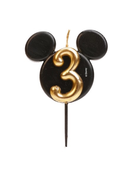 Vela Silueta Mickey Número 3 Dekora