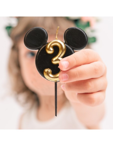 Vela Silueta Mickey Número 3 Dekora