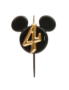 Vela Silueta Mickey Número 4 Dekora 2