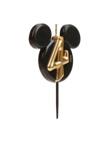 Vela Silueta Mickey Número 4 Dekora