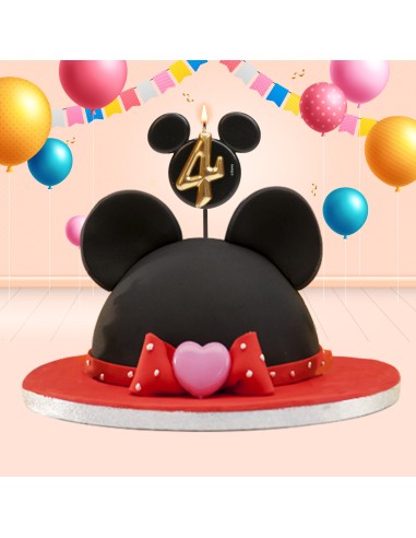 Vela Silueta Mickey Número 4 Dekora