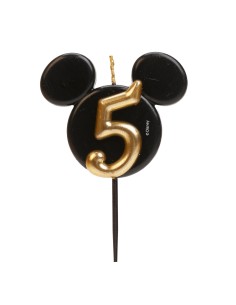 Vela Silueta Mickey Número 5 Dekora 2