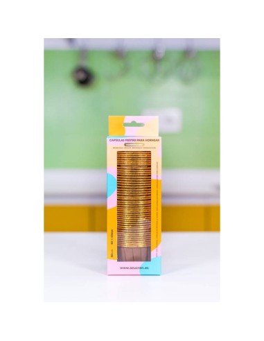 Cápsulas Rigidas Marrón-Oro 50ud Azucren