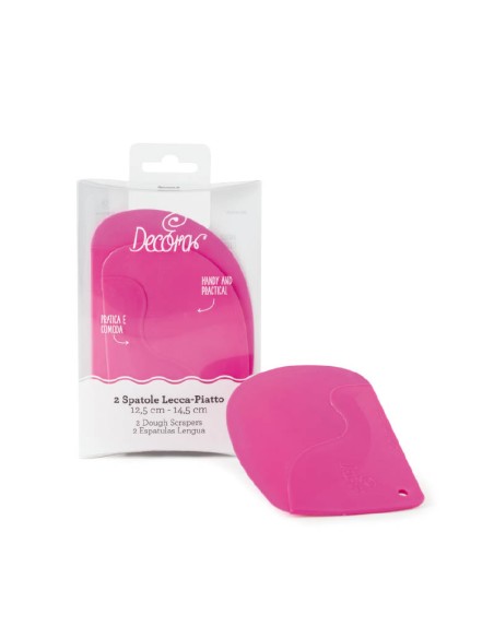 Set de Espátulas con Ángulo, Plástico, Magenta, 2 Ud. Decora