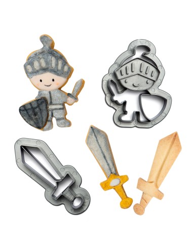 Kit 2 Cortadores Guerrero y Espada Decora