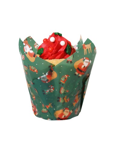 Cápsulas Muffins Navideñas Taller De Santa 24ud...