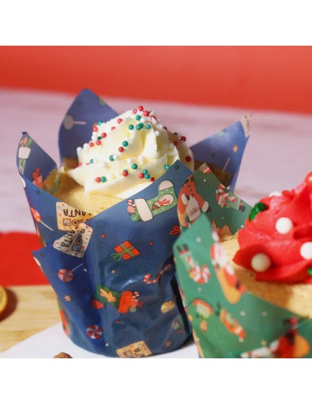Cápsulas Muffins Navideñas Taller De Santa 24ud PME