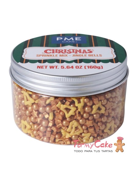 Sprinkle Navidad Campanas Doradas 160g PME