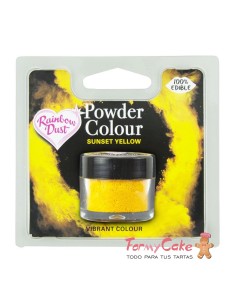 Colorante en Polvo Sunset Yellow 2gr Rainbow Dust