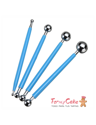 Set Estecas Metálicas Forma Bola 4ud Städter