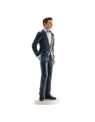 Figura de Boda Hombre Traje Azul 16cm
