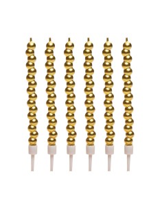 Velas para Tartas Burbuja Dorada 6ud Dekora 2
