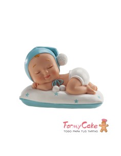 Figura para Tarta Bautizo Niño Dormido Pompón Dekora