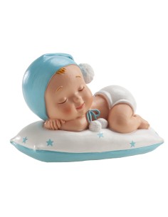 Figura para Tarta Bautizo Niño Dormido Pompón Dekora 2