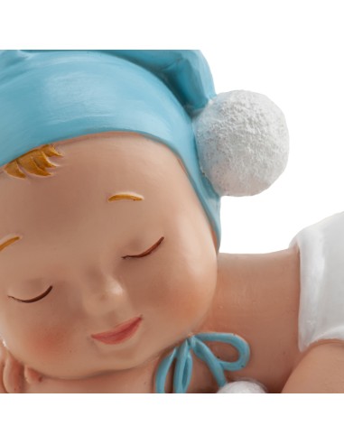 Figura para Tarta Bautizo Niño Dormido Pompón...