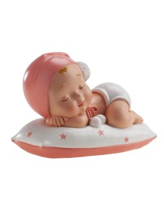 Figura para Tarta Bautizo Niña Dormida Pompón Dekora 2