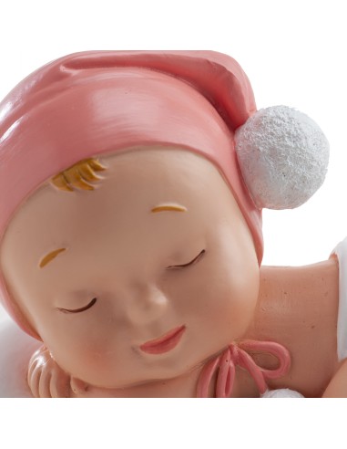 Figura para Tarta Bautizo Niña Dormida Pompón...
