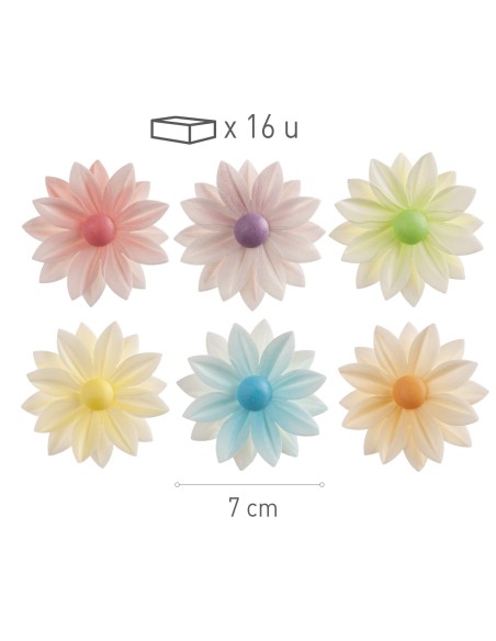 Margaritas De Oblea Colores 15uds Dekora