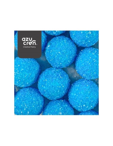 Bolas De Azucar Blue Glitter 60g.  Azucren