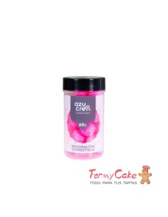 Bolas De Azucar Fucsia Glitter 60g. Azucren