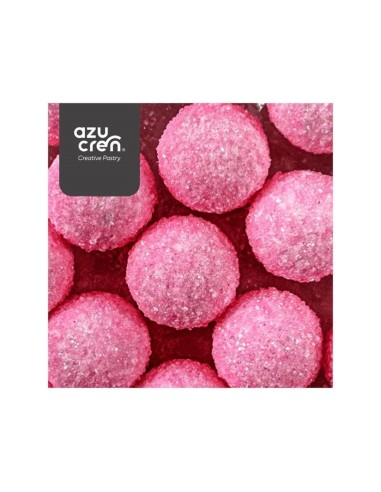 Bolas De Azucar Fucsia Glitter 60g. Azucren