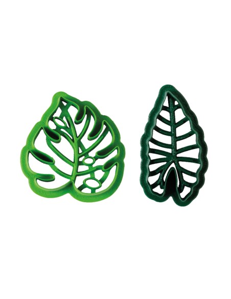 Kit Cortador Galletas Hojas Tropicales 2ud Decora