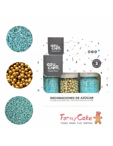 Set Sprinkle Fideos Turquesa/Nonpareil...