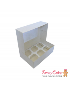Caja 6 Cupcakes Blanca 2