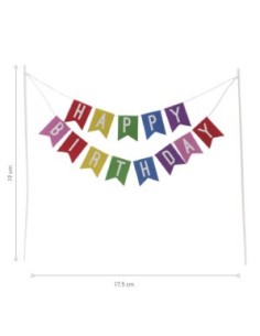 Topper Banderas Happy Birthday Dekora 2