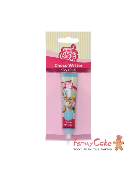 Choco Writer Azul Cielo 25gr. Funcakes
