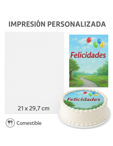 Impresión Comestible Personalizada en Papel...