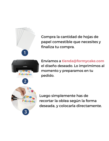 Impresión Comestible Personalizada en Papel...
